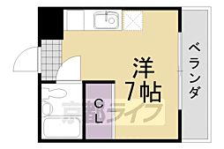 田原ハイツ 1Kの間取図画像