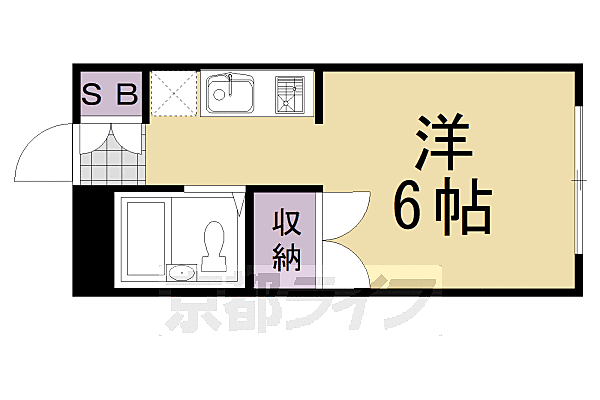 フレグランス菊水 402｜京都府京都市西京区桂徳大寺北町(賃貸マンション1K・4階・17.52㎡)の写真 その2