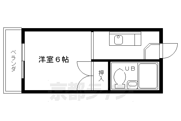 ハイツホリエ 210｜京都府京都市右京区西院矢掛町(賃貸マンション1K・2階・16.87㎡)の写真 その2