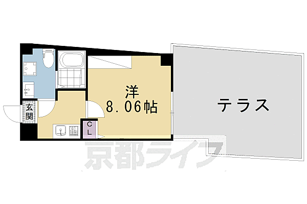 フラッティ千本寺之内北 105｜京都府京都市上京区閻魔前町(賃貸マンション1K・1階・25.05㎡)の写真 その2