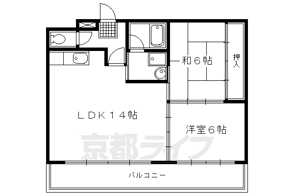 メゾン太秦 303｜京都府京都市右京区太秦馬塚町(賃貸マンション2LDK・3階・56.04㎡)の写真 その2