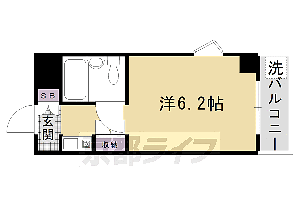 ピープル松倉 407｜京都府京都市右京区西京極北大入町(賃貸マンション1K・4階・16.72㎡)の写真 その2