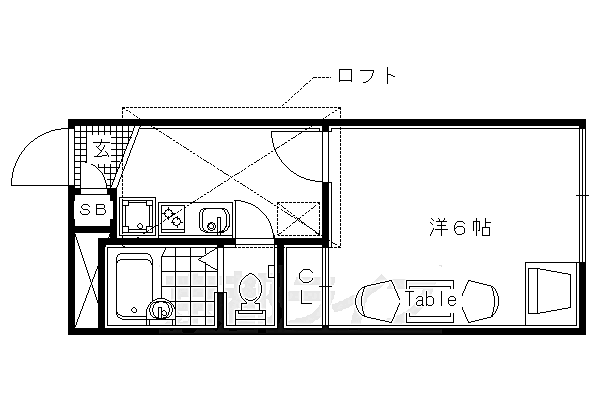 レオパレスかどの 108｜京都府京都市右京区西京極芝ノ下町(賃貸アパート1K・1階・19.87㎡)の写真 その2