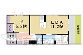 シャーメゾン　アラキ 101 ｜ 京都府京都市右京区嵯峨天龍寺若宮町（賃貸マンション1LDK・1階・43.58㎡） その2