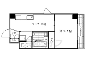 ウエスト 905 ｜ 京都府京都市右京区太秦木ノ下町（賃貸マンション1DK・9階・30.36㎡） その2