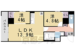 京都府京都市下京区佐女牛井町（賃貸マンション2LDK・2階・55.50㎡） その2