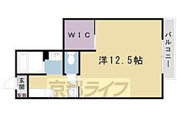グランシード衣笠 1Kの間取図画像