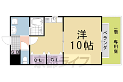 メランザーナ 1階1DKの間取り