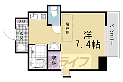 ＫＤＸレジデンス西院 8階1Kの間取り