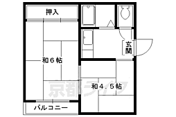 マンション中野 2階2Kの間取り
