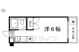 シャトー・フロントナック 3階1Kの間取り