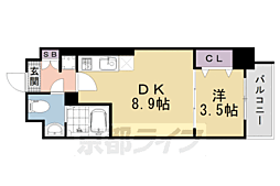 ＣＲＥＳＴ　ＴＡＰＰ　京都西京極　ＤＥＸ 5階1LDKの間取り