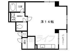 ダスハウゼヨシダ 2階1Kの間取り