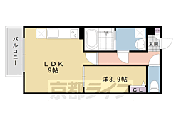 フェリーチェ 1階1LDKの間取り
