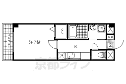 クリザンテーム　山本II 1階1Kの間取り