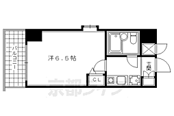 京都市営烏丸線 丸太町駅 徒歩8分の賃貸マンション 4階1Kの間取り