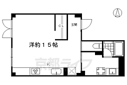 JR山陰本線 梅小路京都西駅 徒歩1分の賃貸マンション 4階ワンルームの間取り