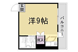 阪急京都本線 西院駅 徒歩7分の賃貸マンション 3階ワンルームの間取り