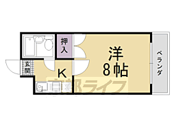 山岡マンション 1Kの間取図画像