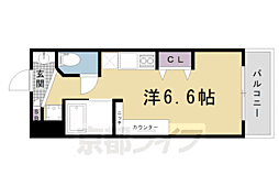ＤＥＴＯＭ‐1衣笠 2階ワンルームの間取り