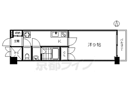JR東海道・山陽本線 京都駅 徒歩10分の賃貸マンション 1階1Kの間取り