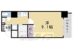 JR東海道・山陽本線 西大路駅 徒歩5分の賃貸マンション 3階1Kの間取り