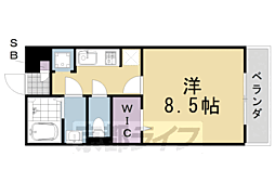 エトワールシャトレII 2階1Kの間取り