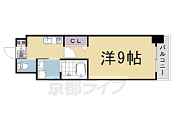 グランレブリー太秦天神川 2階1Kの間取り