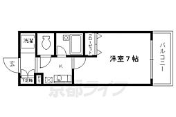 阪急京都本線 大宮駅 徒歩2分の賃貸マンション 4階1Kの間取り