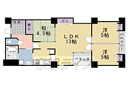 ツインクルコート桂ＥＡＳＴ 3階3LDKの間取り