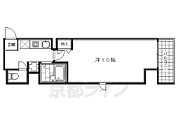 京阪本線 祇園四条駅 徒歩5分の賃貸マンション 1階1Kの間取り