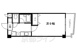 スールシャンブル 4階1Kの間取り