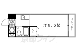 グランディール・フナダ 4階1Kの間取り