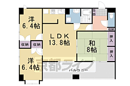 ＧＡＲＮＥＴ　ＲＥＳＩＤＥＮＣＥ上桂 3階3LDKの間取り