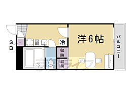 JR東海道・山陽本線 西大路駅 徒歩17分の賃貸アパート 2階1Kの間取り