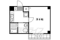 ブライトハイムA棟 1Kの間取図画像