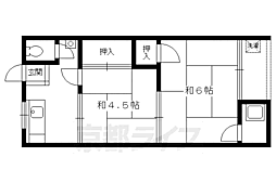 第一永井荘 2Kの間取図画像