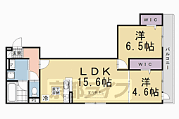 ハイダウェイ両替町 2LDKの間取図画像