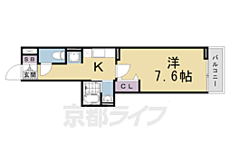 サピー日英III 1Kの間取図画像