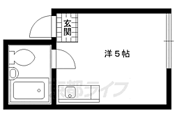 貴船マンション ワンルームの間取図画像