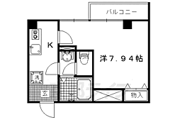 クオリカ紫竹 1Kの間取図画像