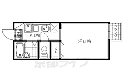 ブランドール藤林 1Kの間取図画像