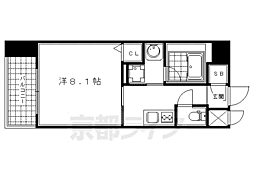 ジョイシティ二条城前 1Kの間取図画像