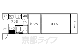 サンミシェル吉田 2Kの間取図画像