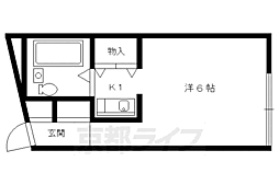 ビーロックカグラオカ 1Kの間取図画像