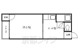 清幸マンション 1Kの間取図画像