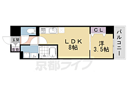 CREST TAPP 京都西京極dex 1LDKの間取図画像