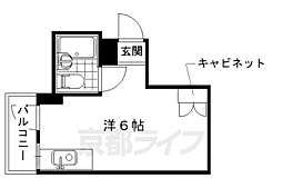 未麗仁和寺 ワンルームの間取図画像