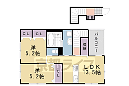 グランドパレス弐番館 2LDKの間取図画像