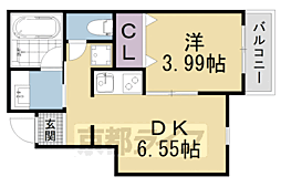 attrice修学院 1DKの間取図画像